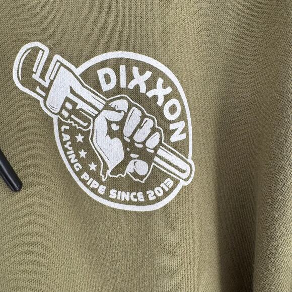 Dixxon Ground Up Customs Full Zip Hoodie Sweatshirt Mens Large Green - Picture 3 of 11